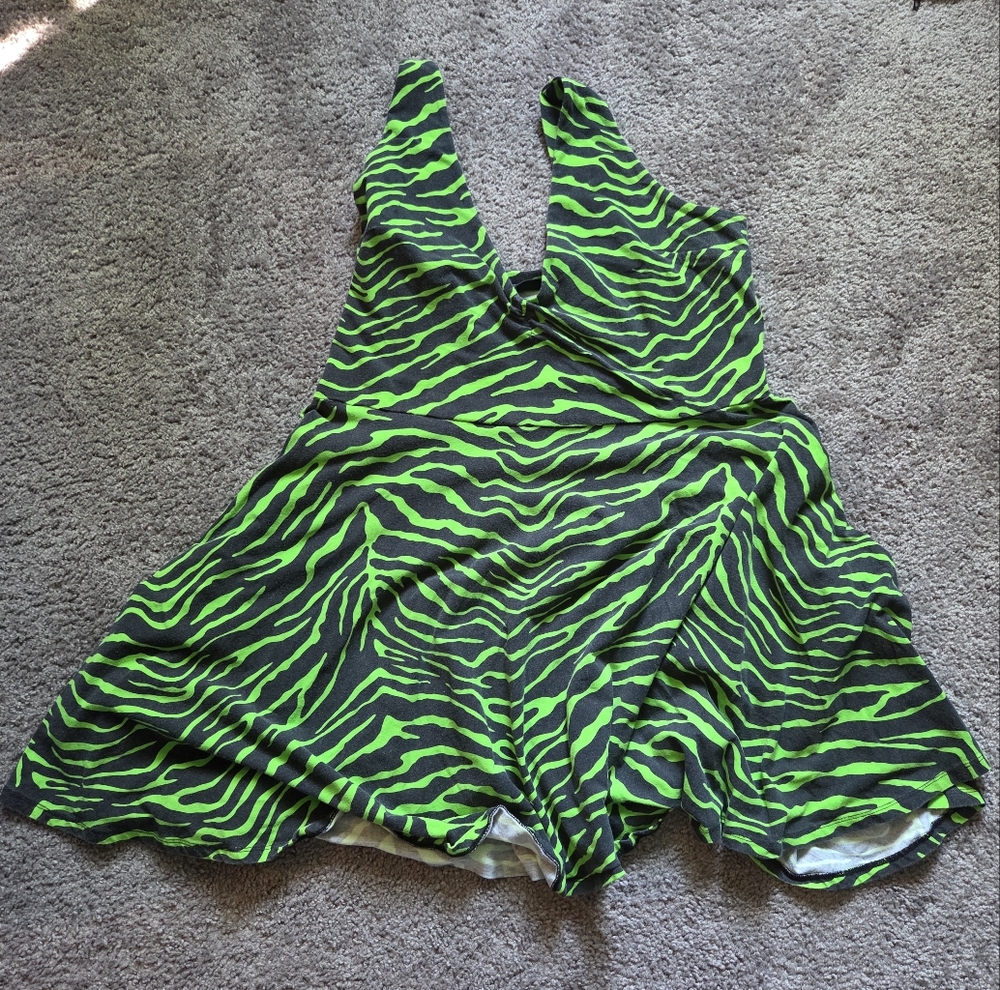 Sourpuss Green Zebra Dress
